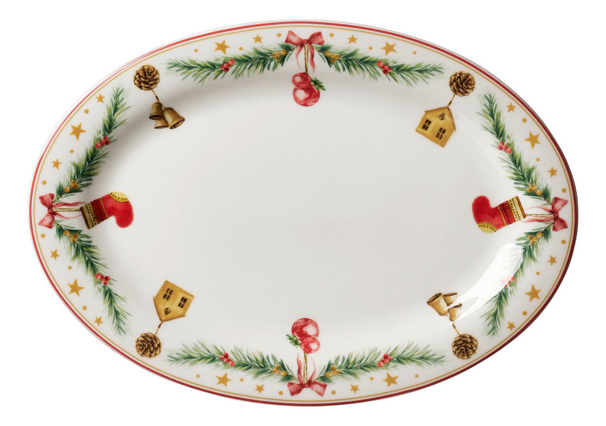 SERVÍROVACÍ PODNOS, keramika, 32/21/3 cm - vícebarevná, Basics, keramika (32/21/3cm)