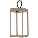 AKKU-TISCHLEUCHTE Miami 15/15/30 cm  - Sandfarben, KONVENTIONELL, Kunststoff/Metall (15/15/30cm) - Dieter Knoll