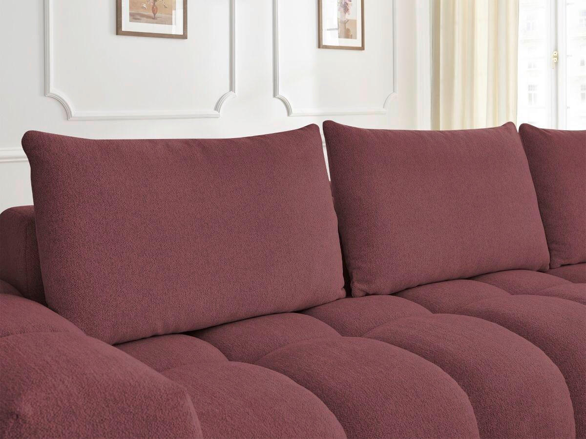 ECKSOFA Ottomane rechts  EVEREST Rot Flachgewebe  - Rot/Schwarz, MODERN, Kunststoff/Textil (352/210cm) - Livetastic