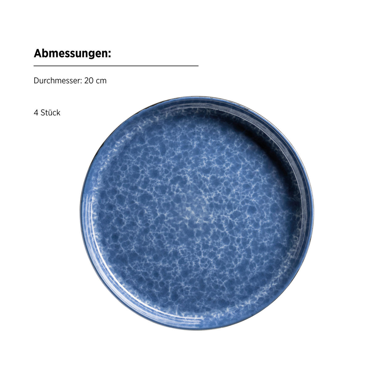 KOMBISERVICE Filippa 16-teilig  - Blau, Trend, Keramik - Mäser