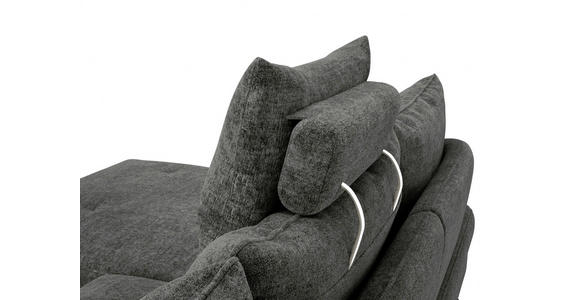 ECKSOFA in Webstoff Schwarz  - Schwarz, KONVENTIONELL, Textil/Metall (183/293cm) - Carryhome