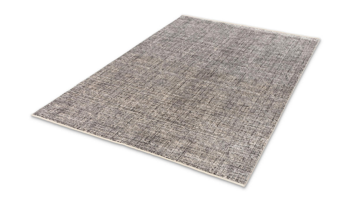WEBTEPPICH 80/150 cm Venosa Schwarz, Silberfarben rechteckig  - Silberfarben/Schwarz, KONVENTIONELL, Textil (80/150cm) - Astra