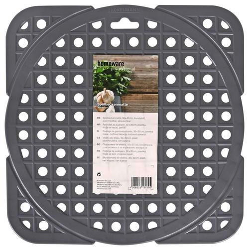 PODLOŽKA DO DREZU - sivá, Basics, plast (30/30cm) - Homeware Profession.