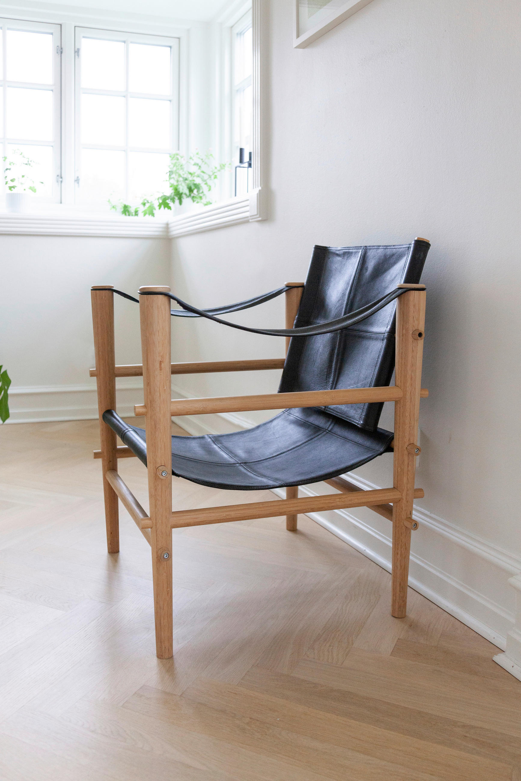 SESSEL Echtleder Schwarz    - Schwarz/Naturfarben, ROMANTIK / LANDHAUS, Leder/Holz (59/79/61cm) - MID.YOU