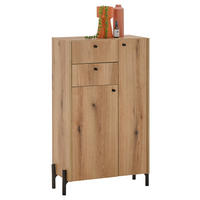 MIDI SKŘÍŇKA, barvy dubu, 60/104/32 cm - černá/barvy dubu, Moderní, kompozitní dřevo/plast (60/104/32cm) - MID.YOU