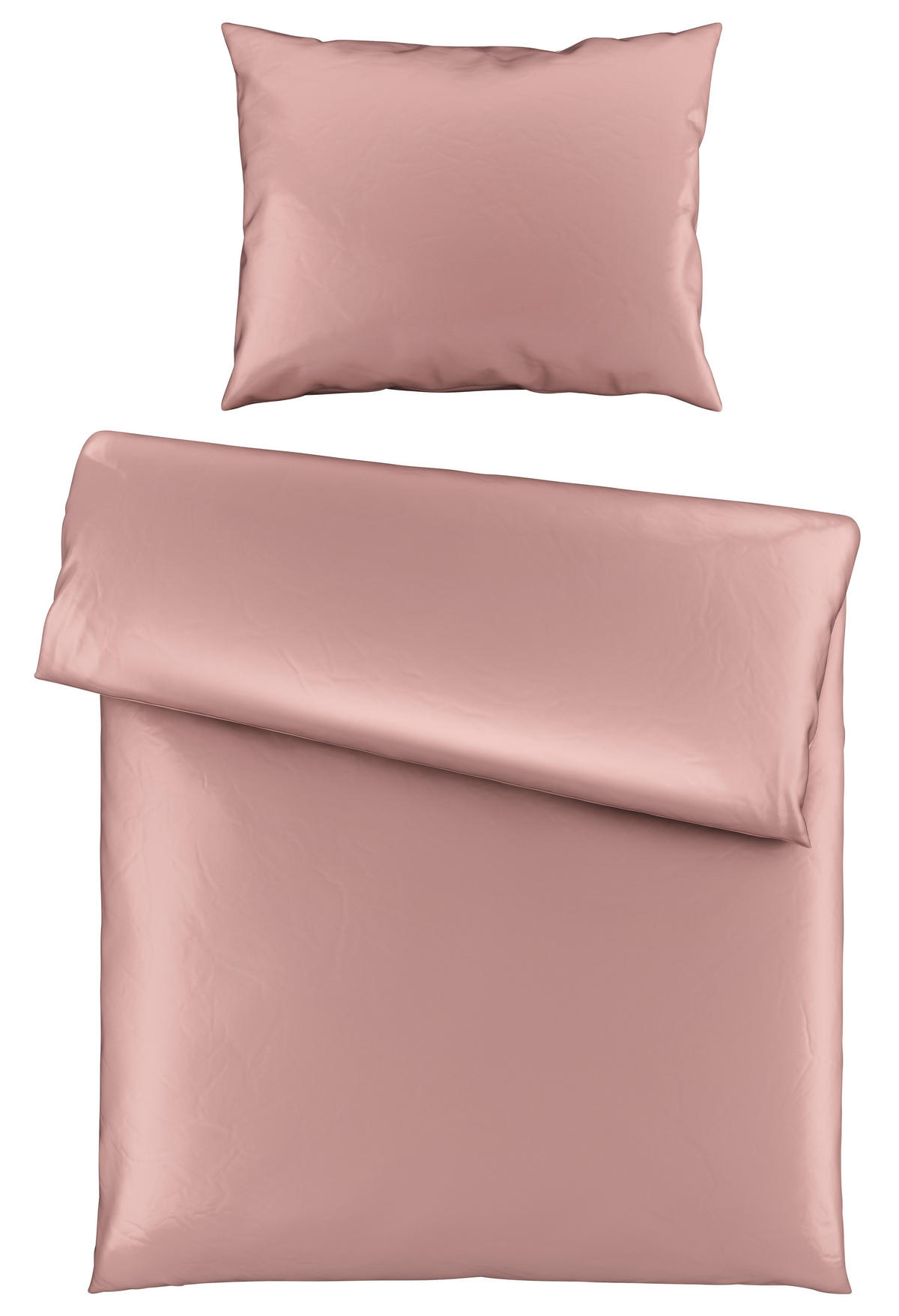 BETTWÄSCHE TANJA Satin 140/200 cm  - Altrosa, Basics, Textil (140/200cm) - Novel