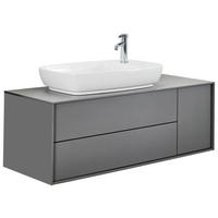 WASCHTISCHKOMBI 120 cm  - Weiß Hochglanz/Anthrazit, MODERN, Keramik/Holzwerkstoff (120cm) - Welnova