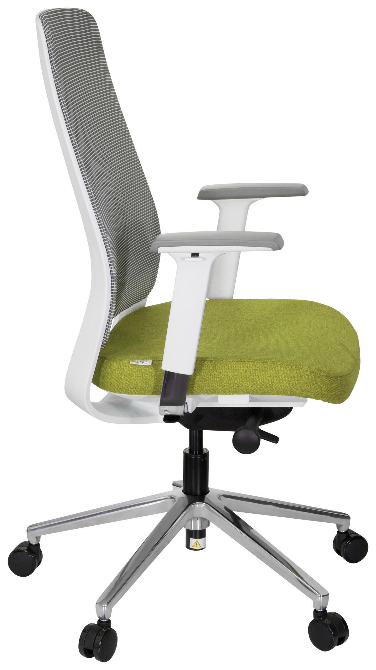 DREHSTUHL Netzbespannung, Flachgewebe Grau, Grün, Weiß  - Weiß/Grau, MODERN, Kunststoff/Textil (67/118/63cm) - MID.YOU