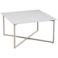 COUCHTISCH 80/80/45 cm quadratisch Beige  - Beige, Design, Stein/Metall (80/80/45cm) - Carryhome