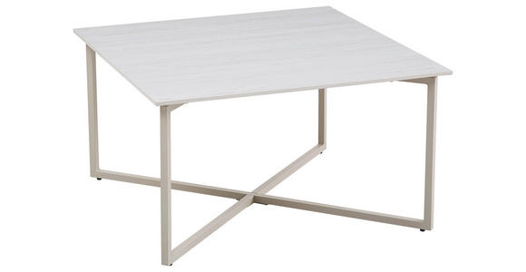 COUCHTISCH 80/80/45 cm quadratisch Beige  - Beige, Design, Stein/Metall (80/80/45cm) - Carryhome