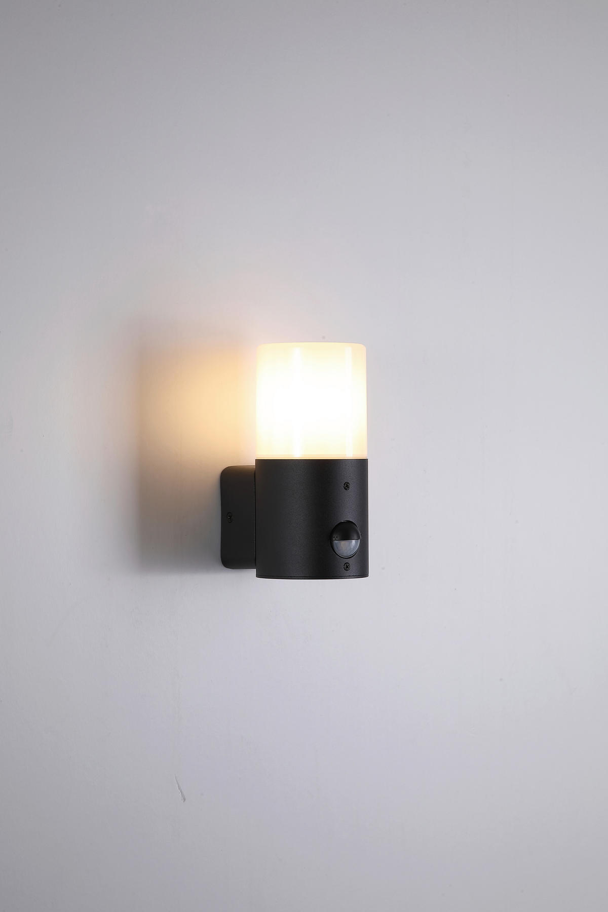 AUSSENWANDLEUCHTE Colorado 17,5/8,5/13 cm  - Hellgrau/Schwarz, Design, Kunststoff/Metall (17,5/8,5/13cm)