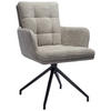 ARMLEHNSTUHL  in Eisen Cord  - Hellgrau/Schwarz, Design, Textil/Metall (66/89/64cm) - Stylife