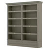 BÜCHERWAND Pinie massiv Grau  - Bronzefarben/Grau, LIFESTYLE, Holz/Metall (214/238,5/46,5cm) - Livetastic