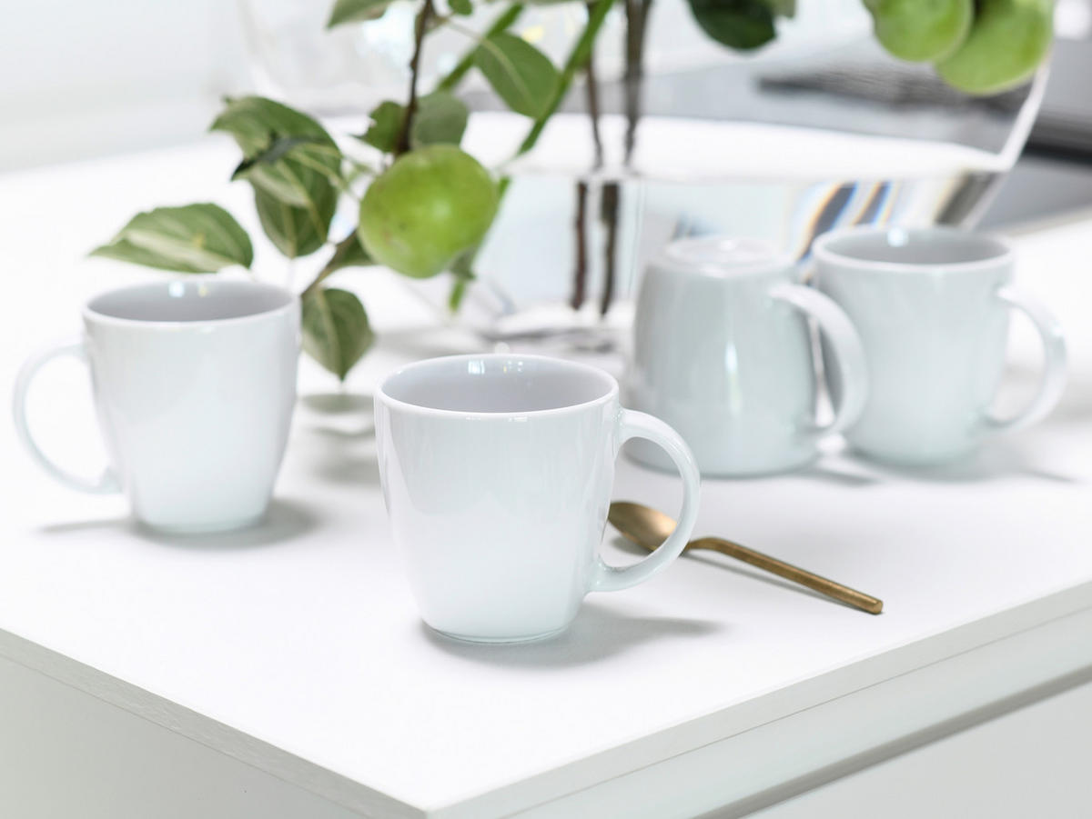 KAFFEEBECHERSET Victoria weiss 6-teilig  - Weiß, Basics, Keramik - Creatable