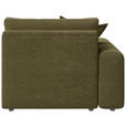 BIGSOFA Cord Olivgrün  - Schwarz/Olivgrün, MODERN, Kunststoff/Textil (117/93/190cm) - Carryhome