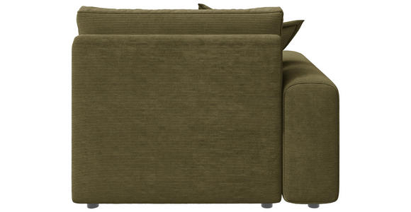 BIGSOFA Cord Olivgrün  - Schwarz/Olivgrün, MODERN, Kunststoff/Textil (117/93/190cm) - Carryhome