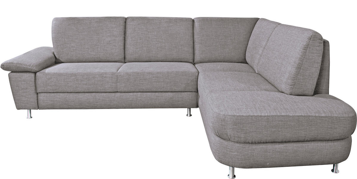 ROHOVÁ SEDACIA SÚPRAVA, textil, sivá - sivá/hliníková, Konventionell, kov/textil (262/212cm) - Ada Austria
