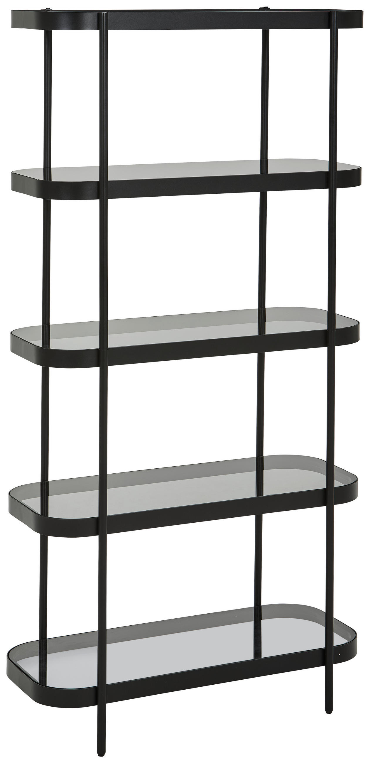 REGAL Grau, Schwarz  - Schwarz/Grau, Trend, Glas/Metall (80/160/38cm) - Novel