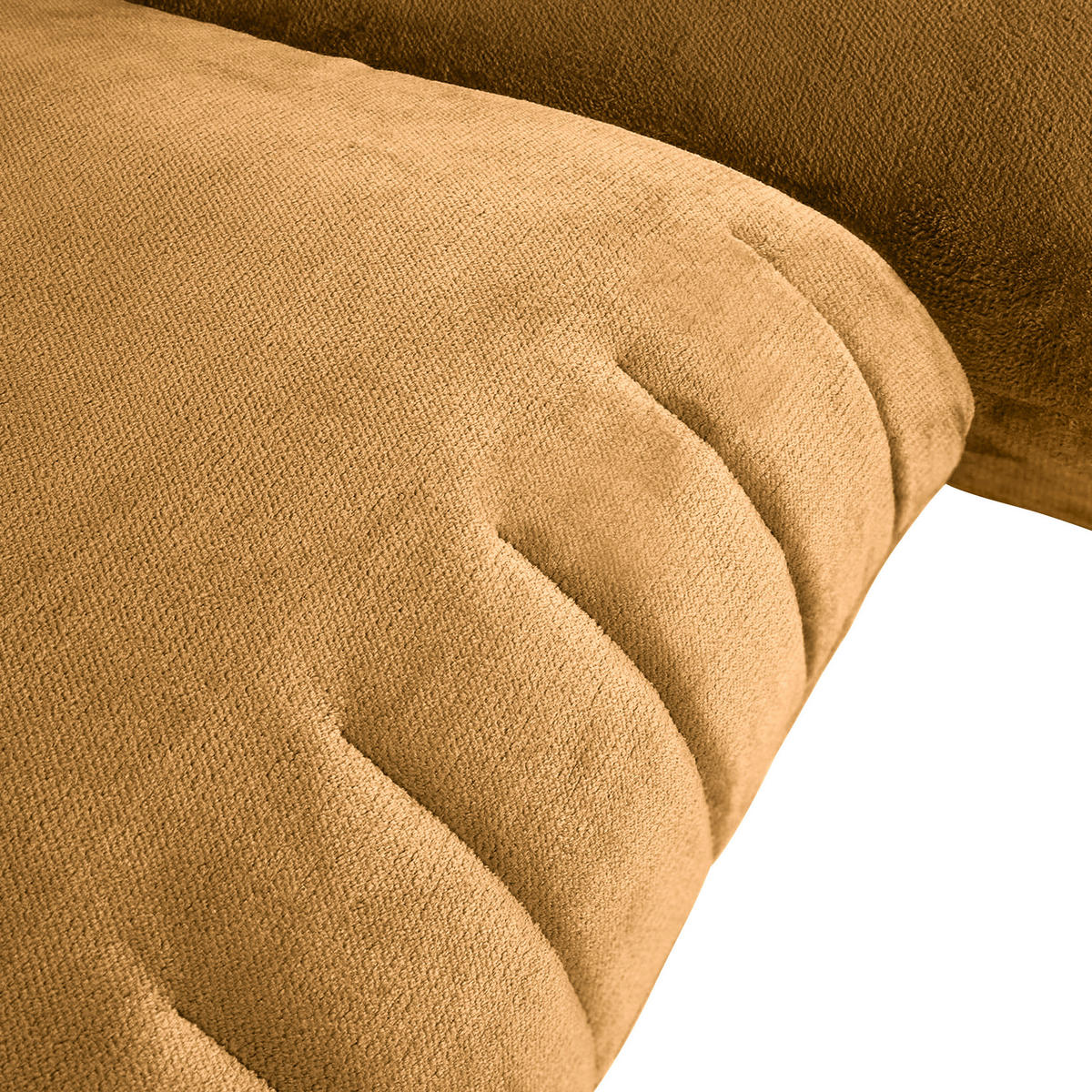 HÖRNSOFFA i plysch orange  - orange/svart, Klassisk, textil/plast (270/170cm) - MID.YOU