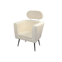 SESSEL Teddystoff Weiß    - Schwarz/Weiß, Design, Textil/Metall (67/72/95-103cm) - MID.YOU