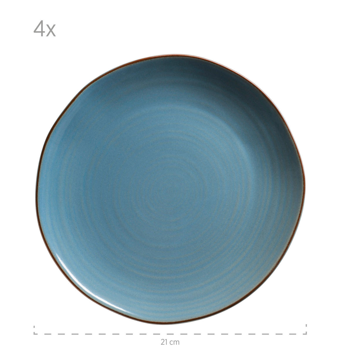 KOMBISERVICE Blaugrau Nottingham 20-teilig 4 Personen  - Blaugrau, Basics, Keramik - Mäser