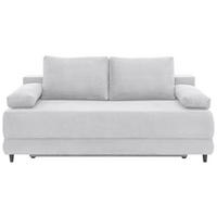 SCHLAFSOFA  mit Liegefunktion, Schlafen auf Sitzhöhe, Rücken echt Cord Hellgrau  - Hellgrau/Schwarz, KONVENTIONELL, Holz/Textil (196/96/103cm) - Carryhome