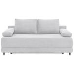 SCHLAFSOFA  mit Liegefunktion, Schlafen auf Sitzhöhe, Rücken echt Cord Hellgrau  - Hellgrau/Schwarz, KONVENTIONELL, Holz/Textil (196/96/103cm) - Carryhome