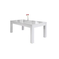 ESSTISCH Weiß Hochglanz rechteckig  ausziehbar, in verschiedenen Größen erhältlich  - Weiß Hochglanz, MODERN, Holzwerkstoff (180-260/90/75cm) - Livetastic