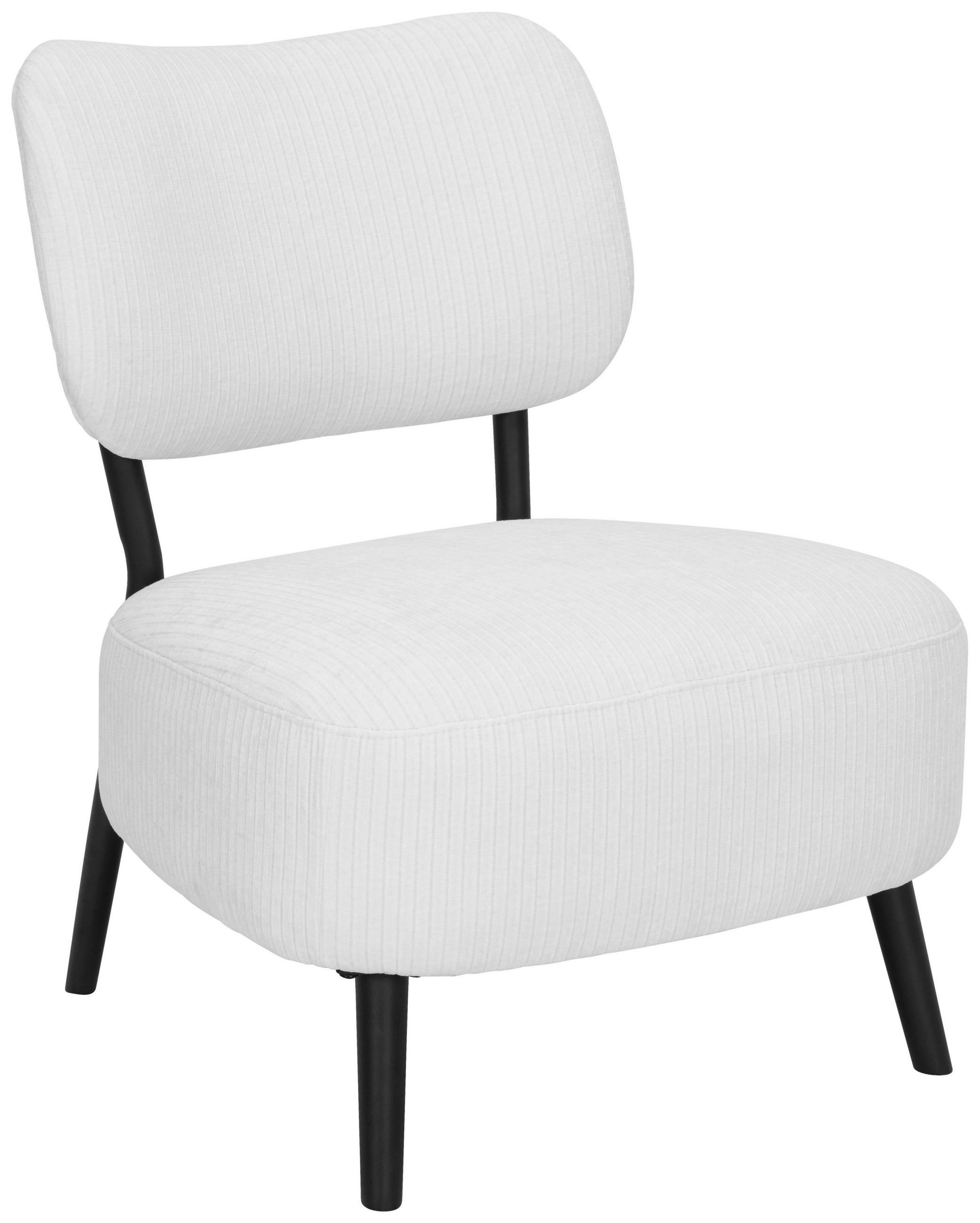 SESSEL Cord Creme    - Creme/Schwarz, Design, Textil/Metall (62/76/65,5cm) - P & B