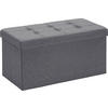SEDACÍ BOX, textil, kompozitní dřevo, 76/38/38 cm - antracitová, Design, kompozitní dřevo/textil (76/38/38cm) - Carryhome