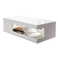 COUCHTISCH in Holzwerkstoff  - Weiß Hochglanz, Design, Holzwerkstoff (120/60/35cm) - Livetastic