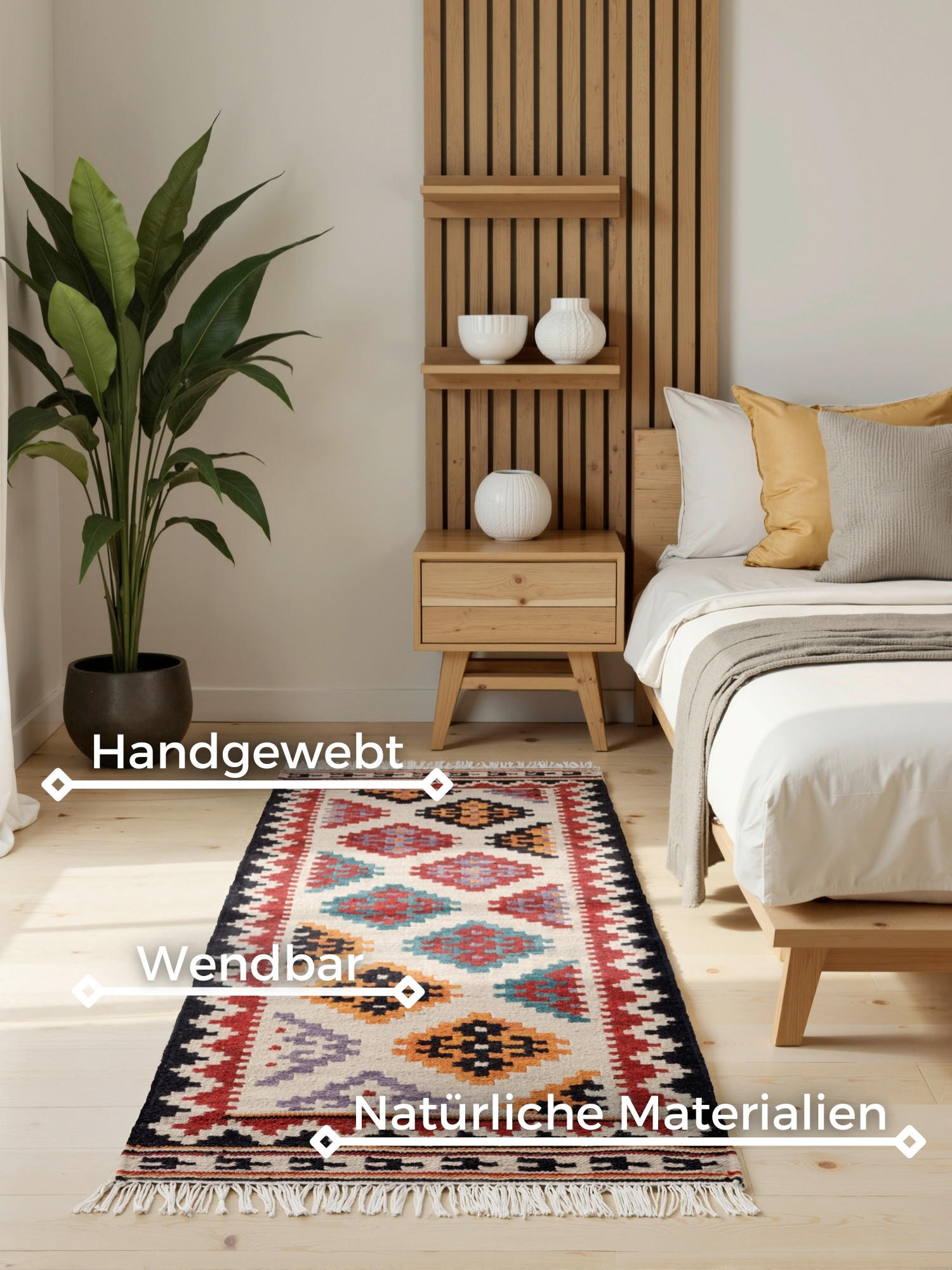 LÄUFER 60/190 cm Kamal  - Multicolor/Creme, Design, Textil (60/190cm)
