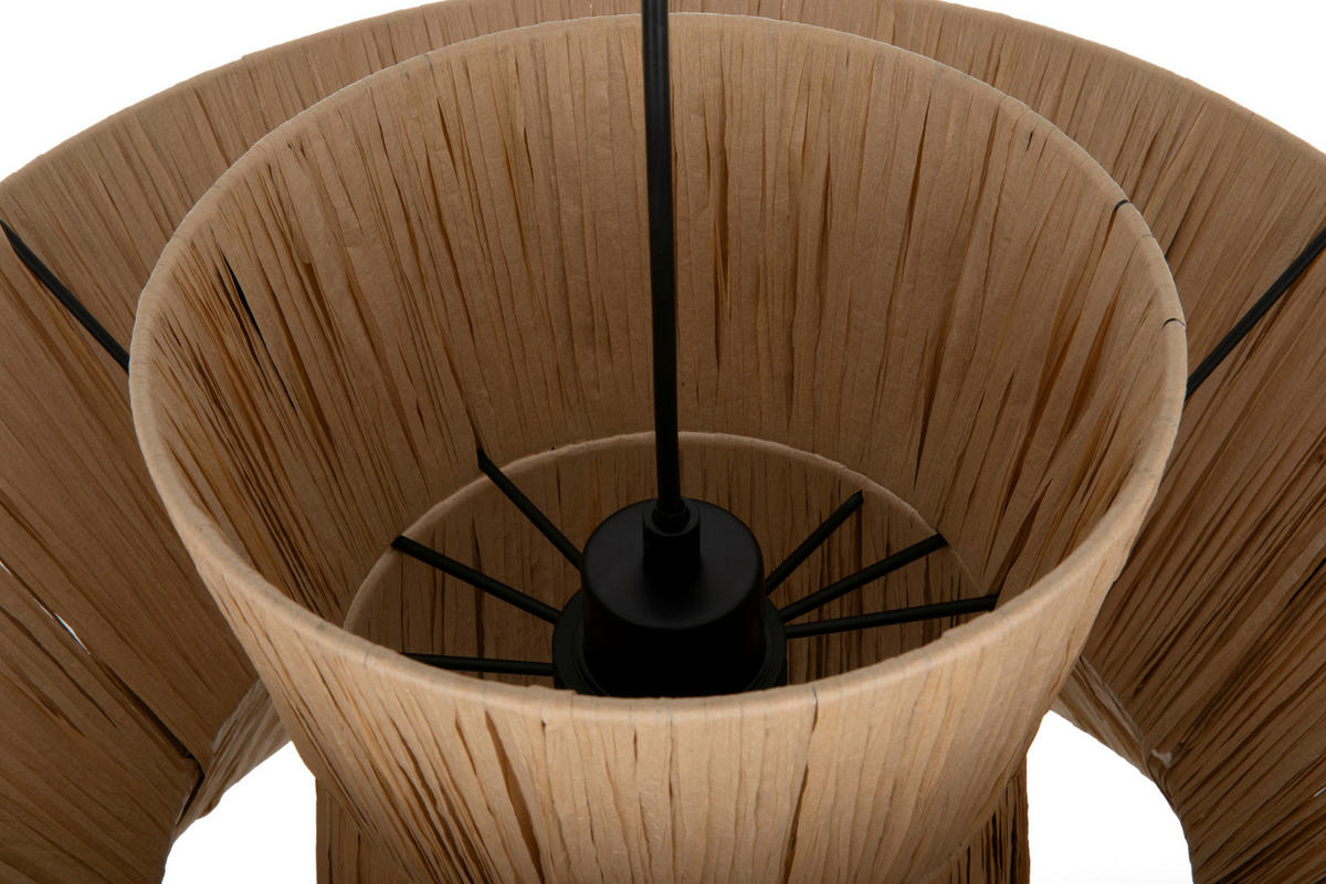 HÄNGELEUCHTE 45/120 cm  - Naturfarben, Design, Naturmaterialien/Metall (45/120cm) - Collet's Monde