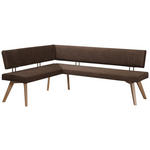 ECKBANK 160/180 cm  in Dunkelbraun, Wildeiche  - Wildeiche/Eichefarben, Design, Holz/Textil (160/180cm) - Venda