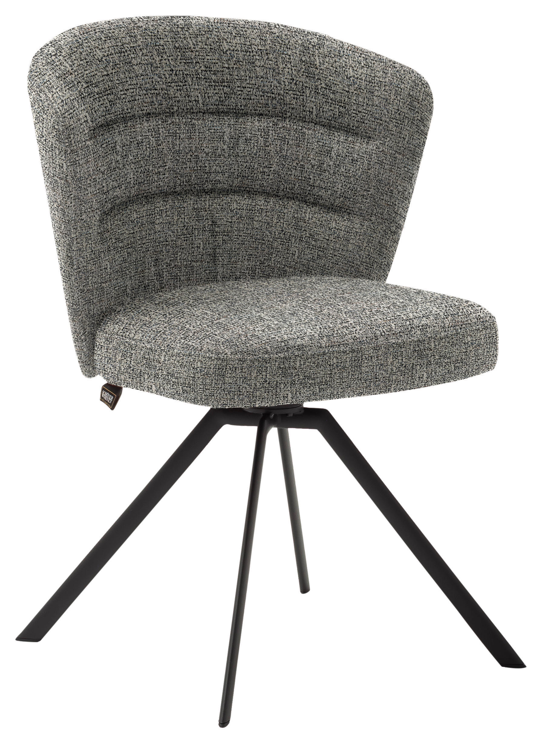 ARMLEHNSTUHL  Lederauswahl, Stoffauswahl Struktur  - Anthrazit/Grau, Design, Textil/Metall (63/83/63cm) - Schöner Wohnen