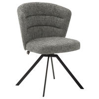 ARMLEHNSTUHL  Lederauswahl, Stoffauswahl Struktur  - Anthrazit/Grau, Design, Textil/Metall (63/83/63cm) - Schöner Wohnen