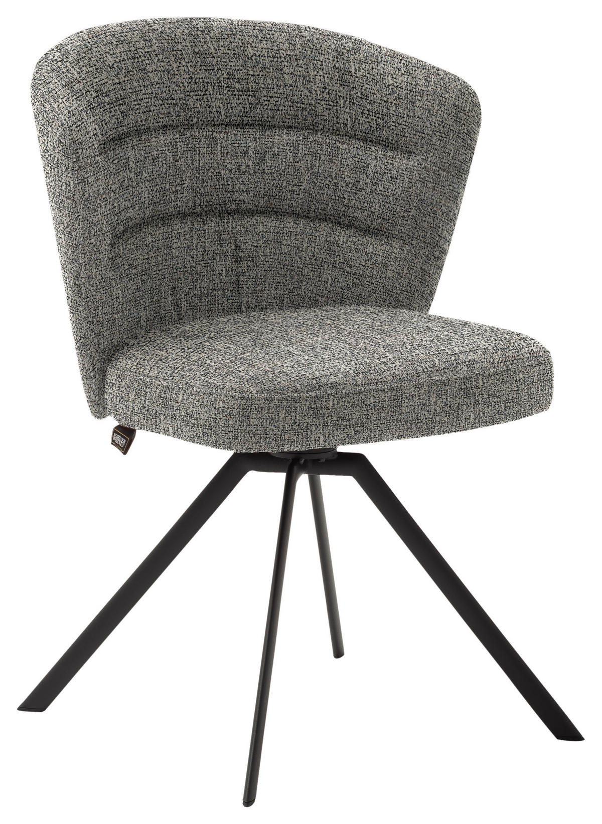 ARMLEHNSTUHL  Lederauswahl, Stoffauswahl Struktur  - Anthrazit/Grau, Design, Textil/Metall (63/83/63cm) - Schöner Wohnen