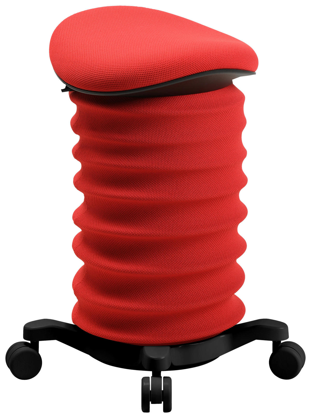 BÜROHOCKER 37,5/58-70/36 cm  - Schwarz/Dunkelrot, Design, Kunststoff/Textil (37,5/58-70/36cm) - Topstar