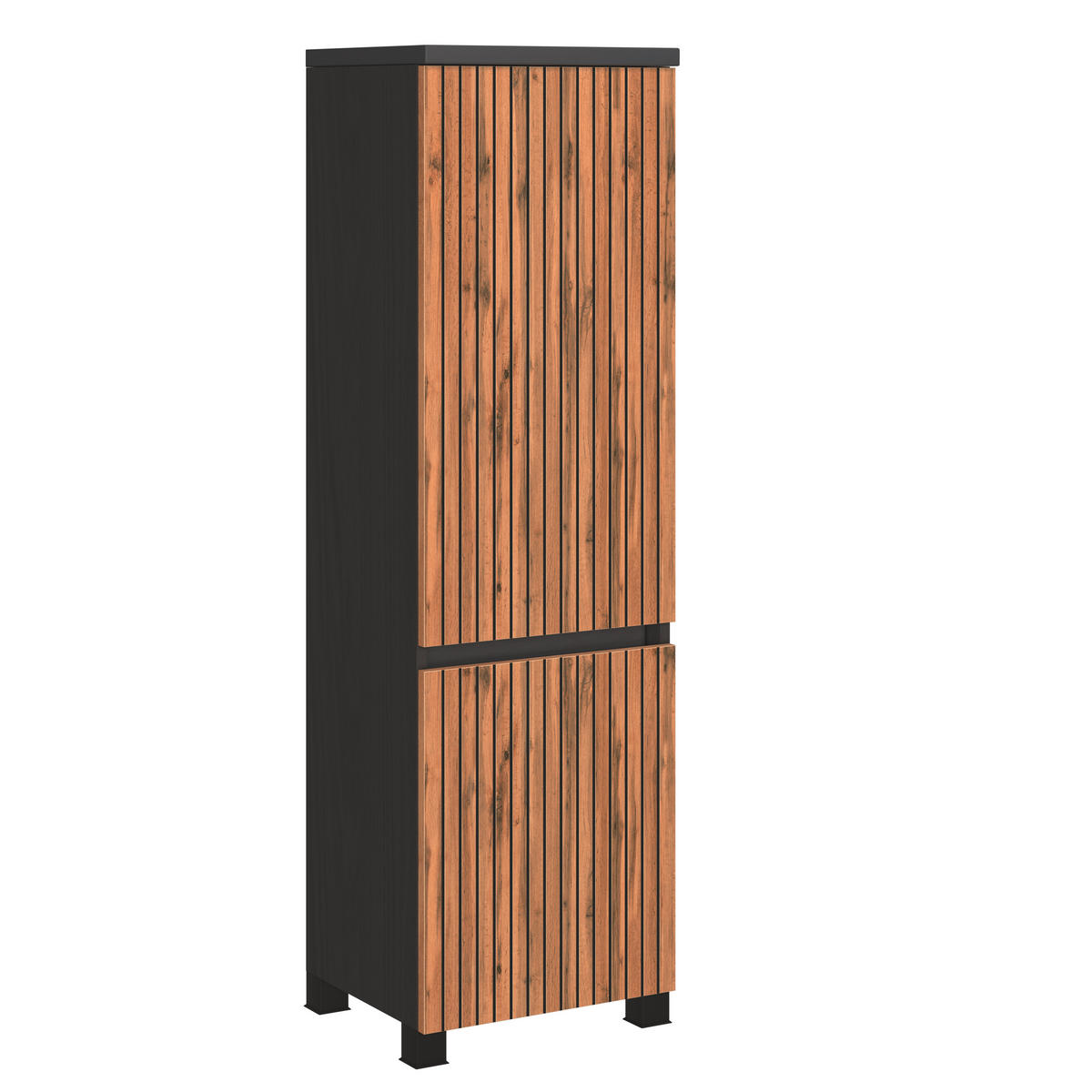 BADEZIMMER  in 120 cm  - Eiche Wotan/Graphitfarben, KONVENTIONELL, Glas/Holzwerkstoff (120cm) - Xora