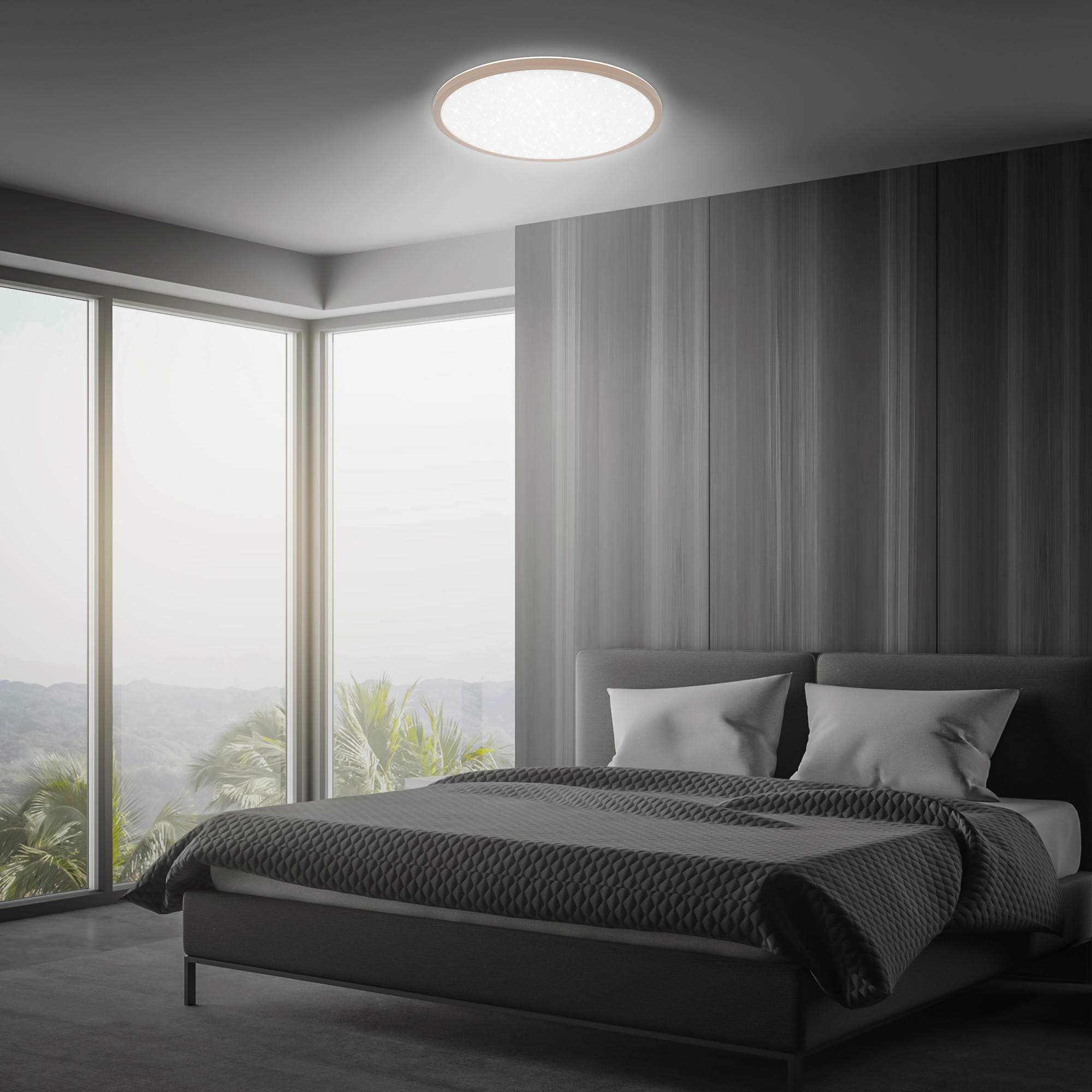 LED-PANEEL  - Beige, Basics, Kunststoff (37,5/4,5cm)