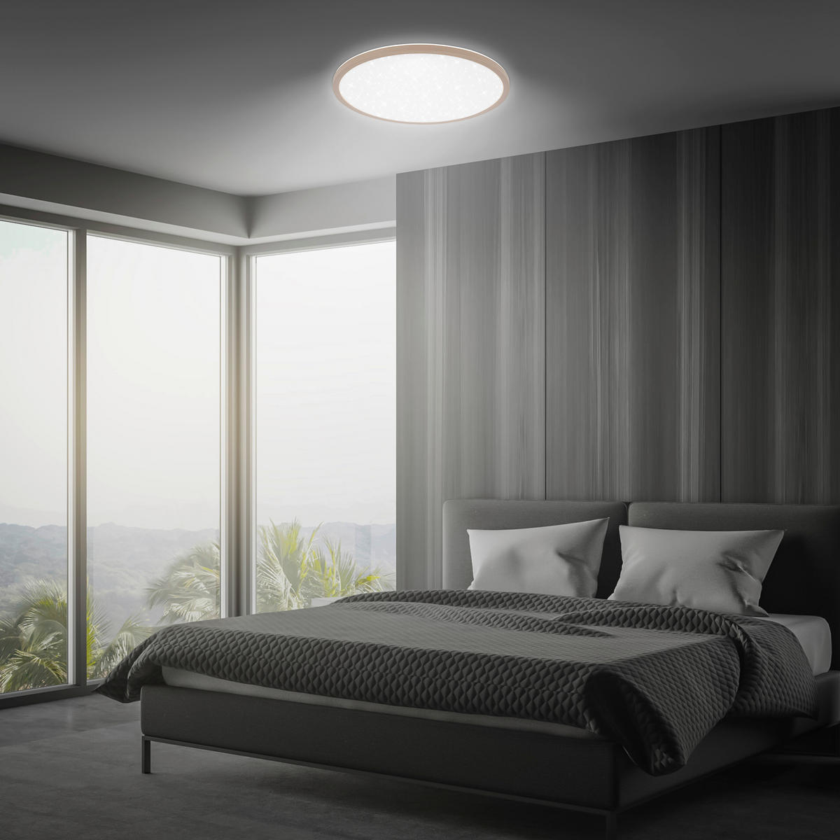 LED-PANEEL  - Beige, Basics, Kunststoff (37,5/4,5cm)