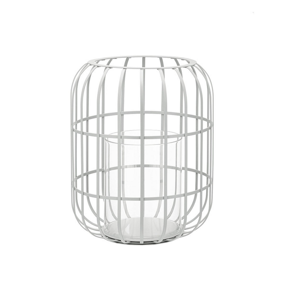 LATERNE - Hellgrau, KONVENTIONELL, Metall (27,8/34,2cm) - Blomus