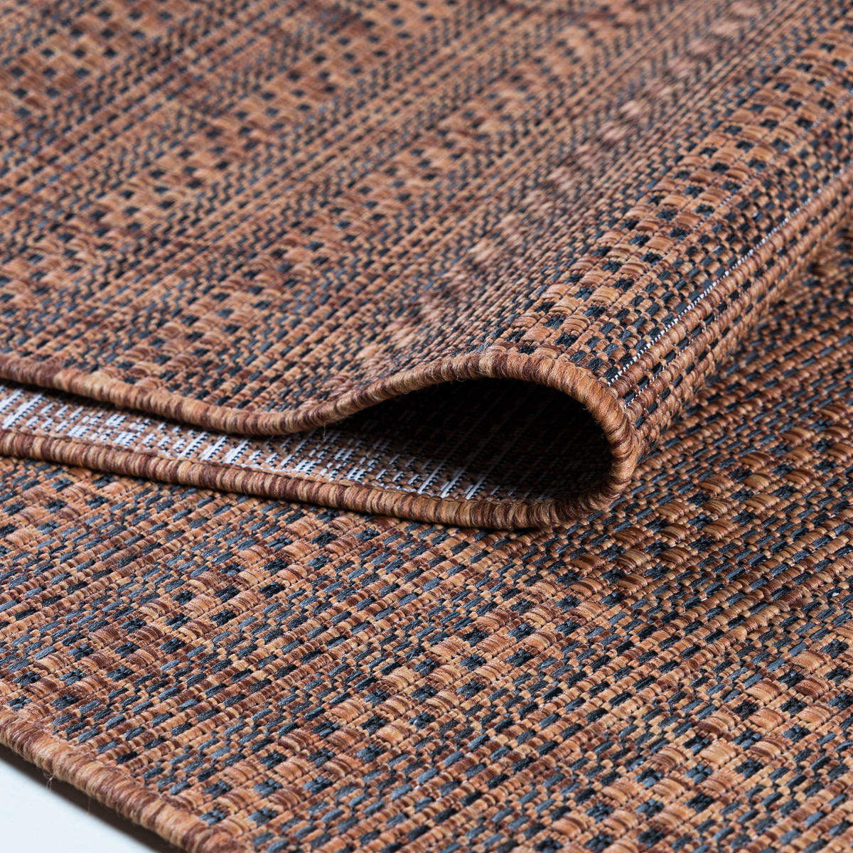 In- und Outdorteppich 160/230 cm Zagora Braun, Schwarz  - Schwarz/Braun, Basics, Textil (160/230cm) - Novel