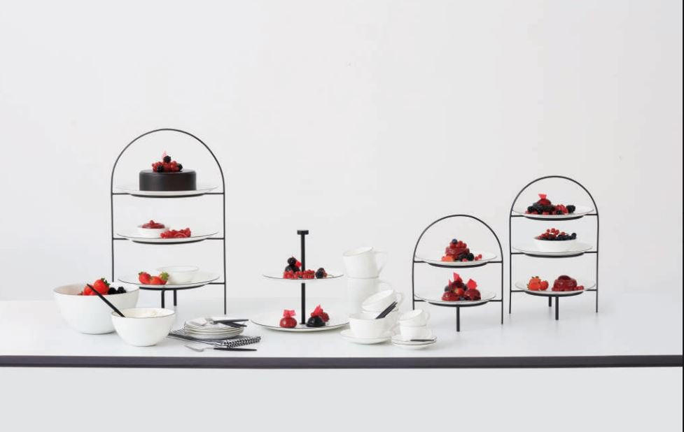 ETAGERE 3-stöckig - Schwarz, Design, Metall (27/49cm) - ASA