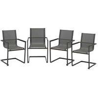 GARTENSTUHL Metall, Kunststoff Anthrazit, Grau  - Anthrazit/Grau, Basics, Kunststoff/Metall (50/56/90cm) - Gardenson