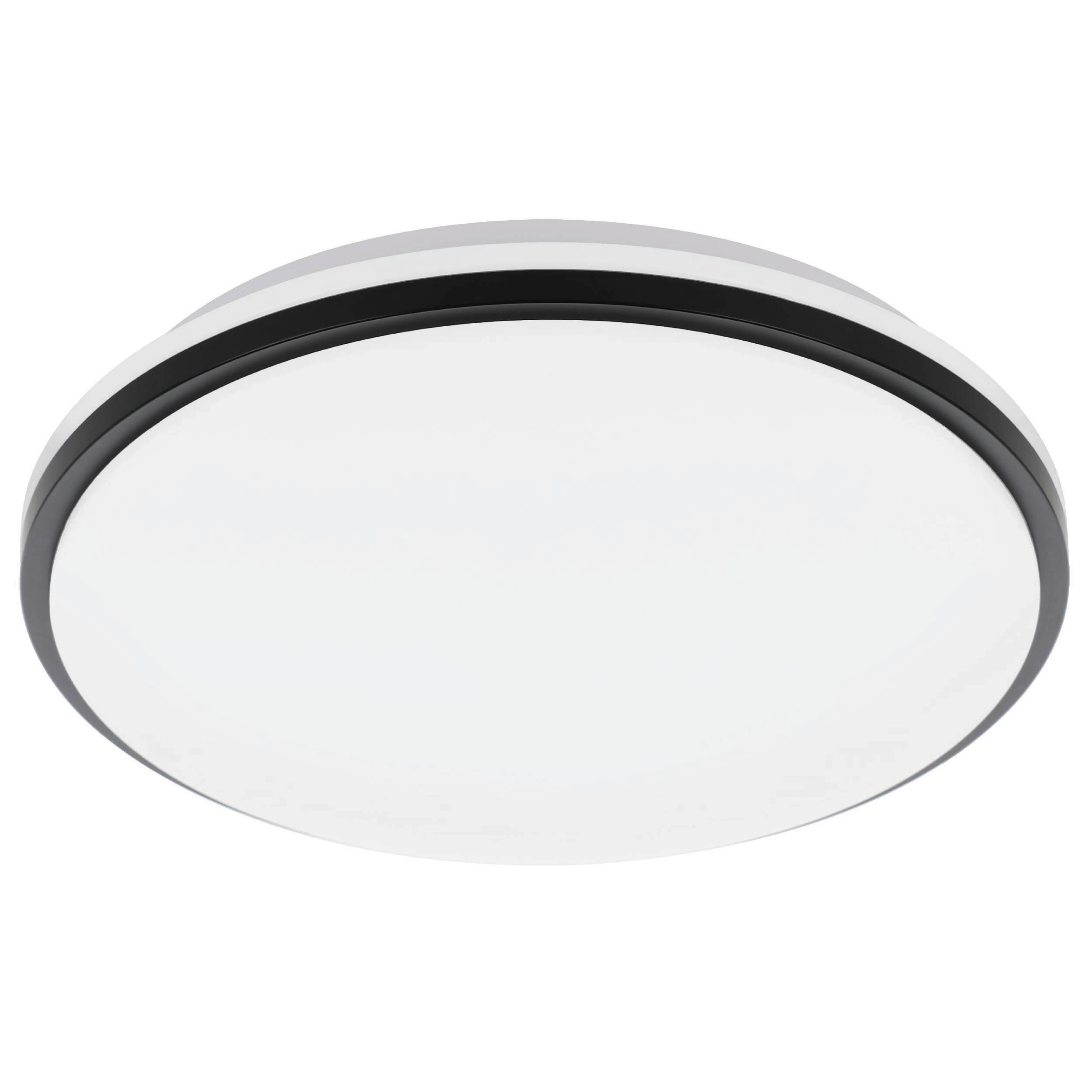 BADEZIMMER-DECKENLEUCHTE 34/6,5 cm   - Schwarz/Weiß, Basics, Kunststoff/Metall (34/6,5cm) - Celina
