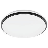 BADEZIMMER-DECKENLEUCHTE Olinda 34/6,5 cm   - Schwarz/Weiß, Basics, Kunststoff/Metall (34/6,5cm) - Celina