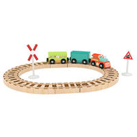 IGRAČKA VLAKIĆ   - višebojno, Basics, drvo/metal