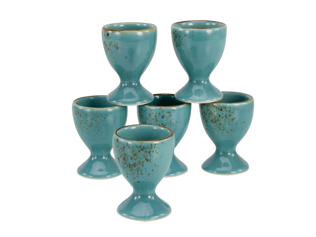 ÄGGKOPP SET keramik  - turkos, Trend, keramik (5,5cm) - Creatable