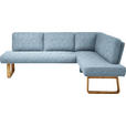 ECKBANK 240/174 cm  in Eichefarben, Hellblau  - Eichefarben/Hellblau, Design, Holz/Textil (240/174cm) - Dieter Knoll